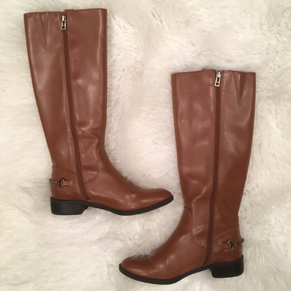 Chestnut Brown Knee High Boots